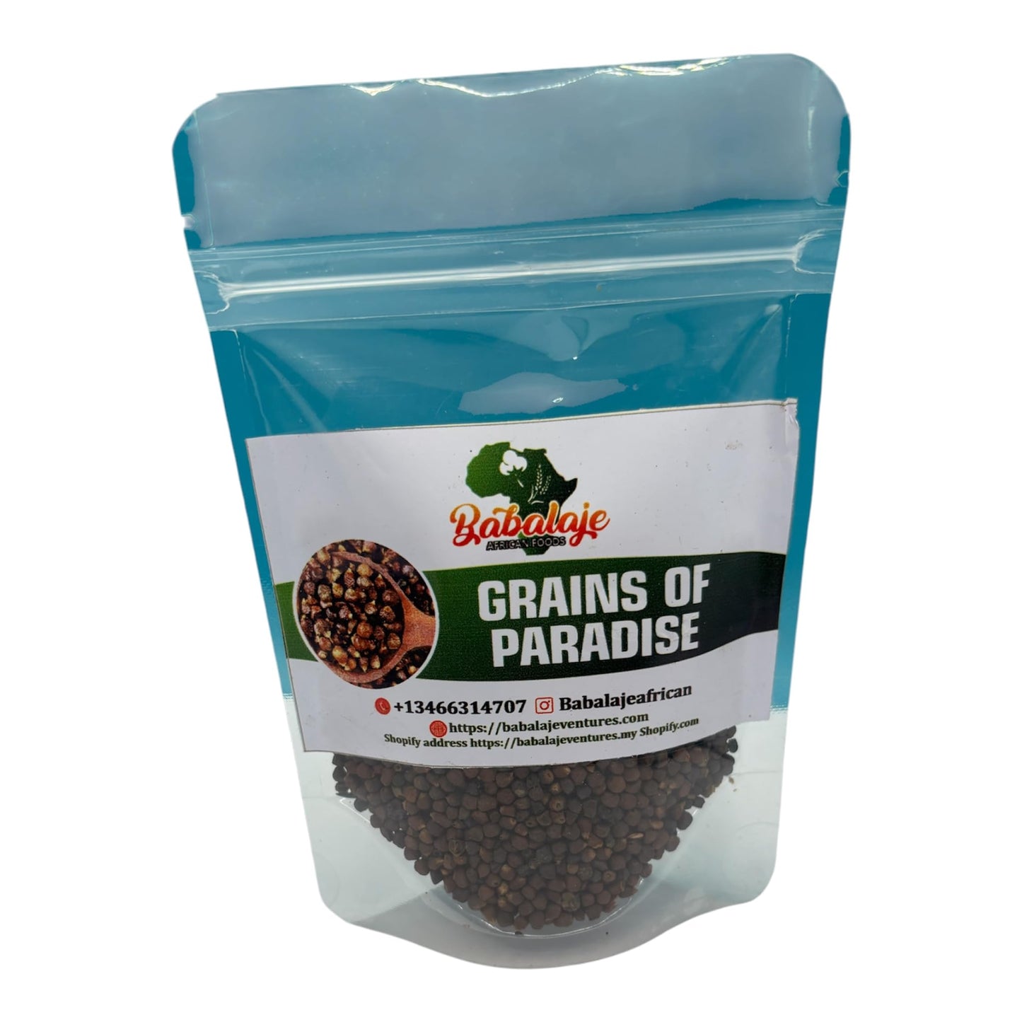 Babalaje Grains of Paradise (Alligator Pepper) | Authentic African Spice | Whole Seeds in Resealable Pouch | Aromatic Seasoning for Stews, Soups, Marinades & Spice Blends | 60 Grams
