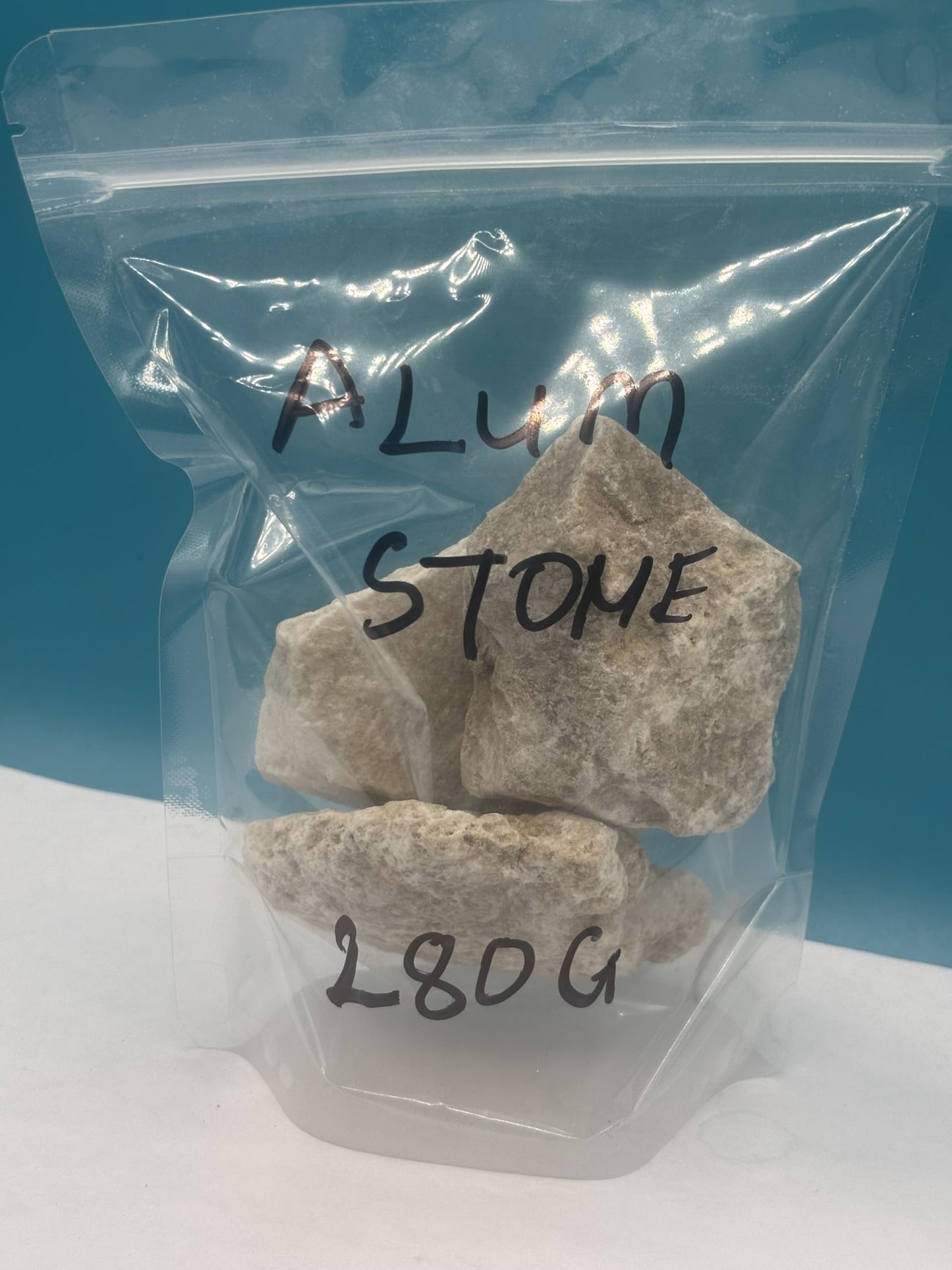 Natural Alum Stone Block, 280 Grams, Raw Mineral Chunks