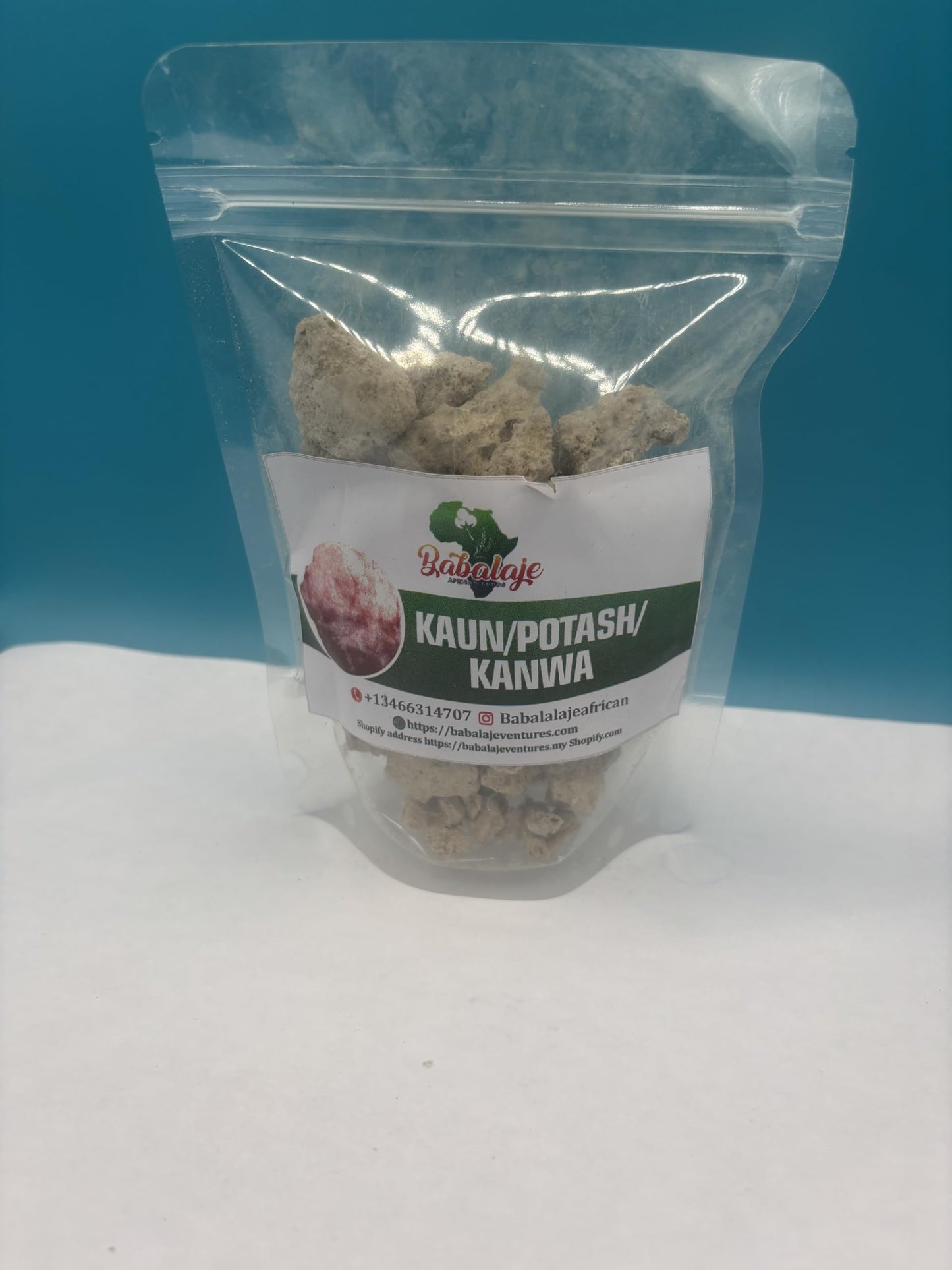 Babalaje African Kaun Potash Kanwa, Traditional Cooking Mineral Salt