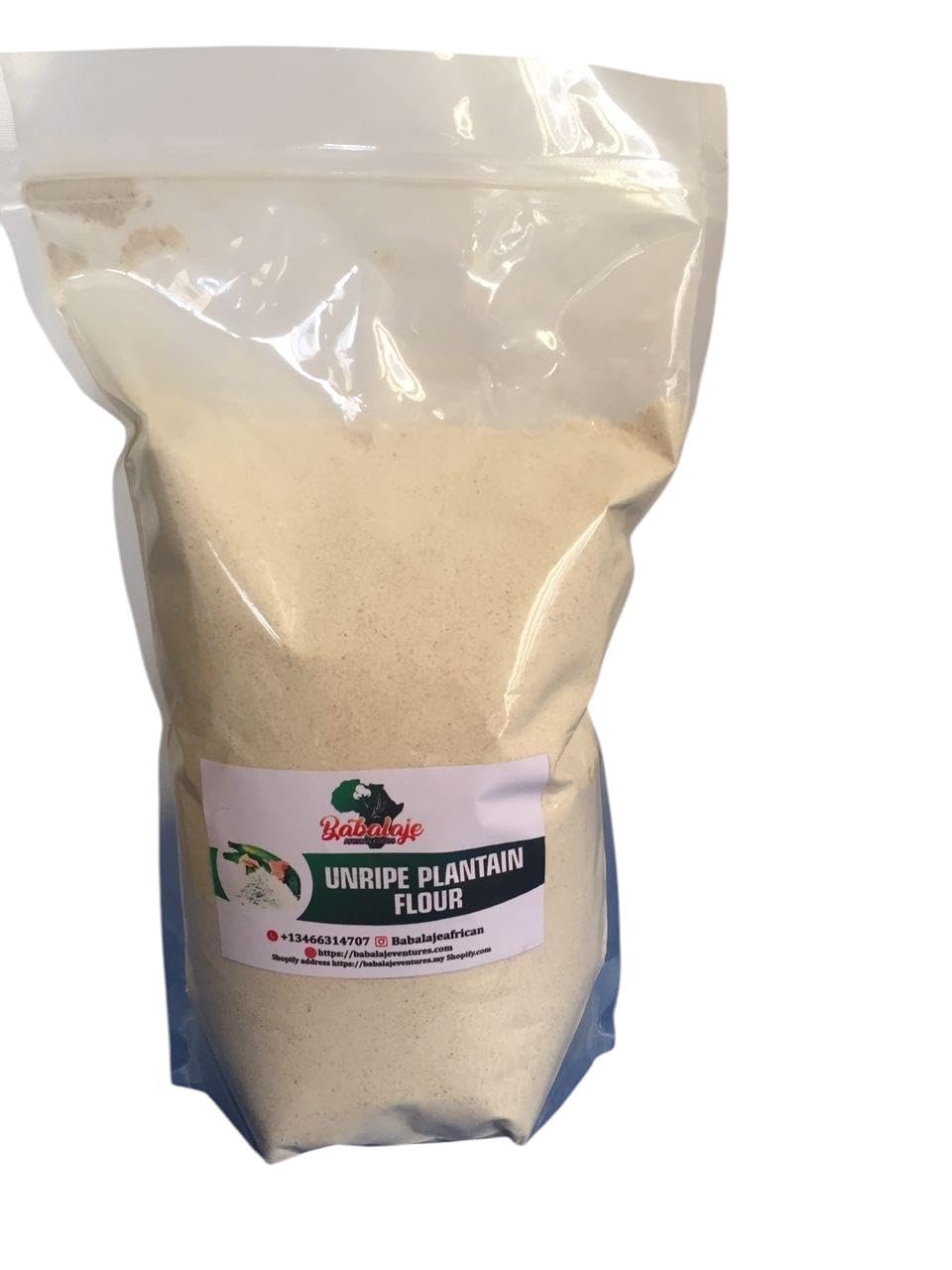 Babalaje Unripe Plantain Flour, 2.2 lbs, Traditional African Food