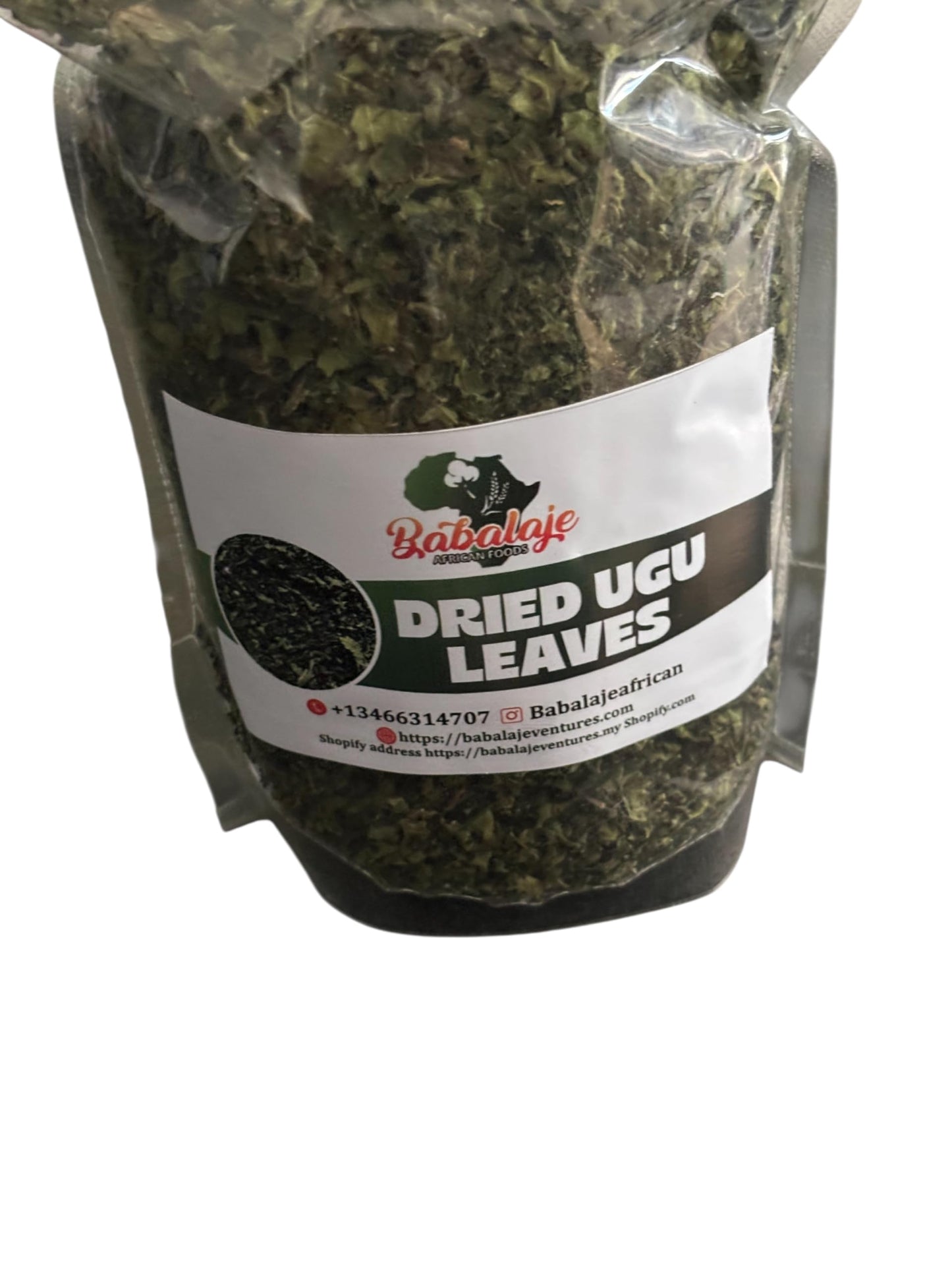 Babalaje African Dried Ugu Leaves, Traditional Pumpkin Leaf Seasoning-52G