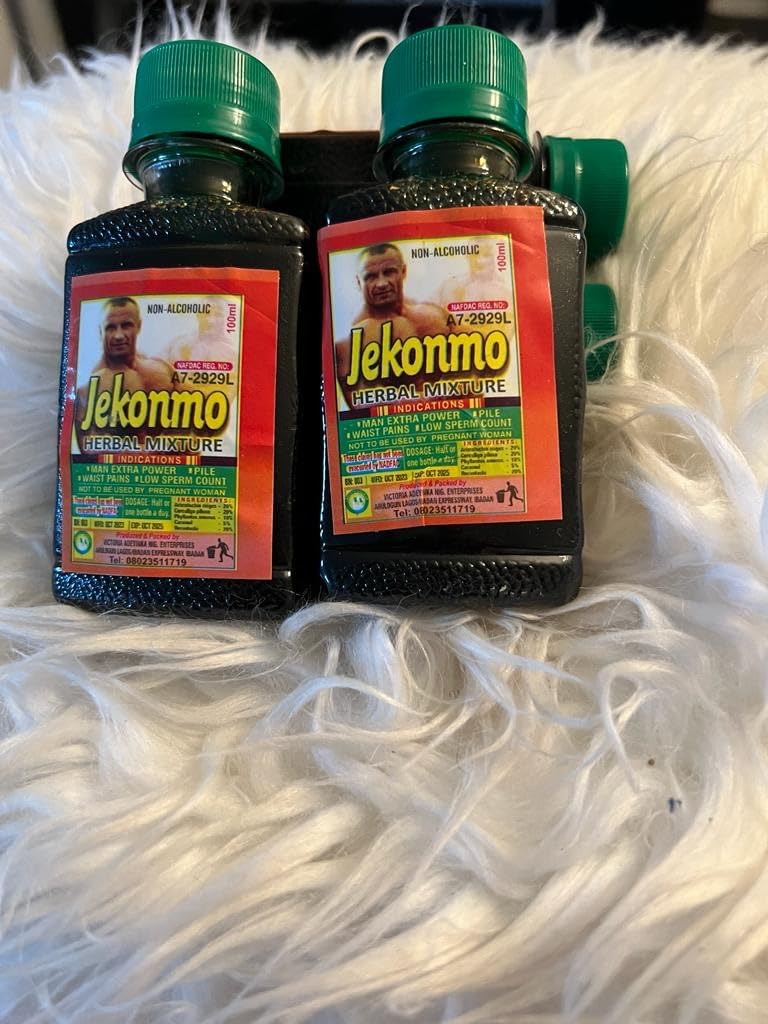 Jekonmo Herbal Mixture – 100ml Bottle (Pack of 24) | Natural Herbal Tonic Drink | Non-Alcoholic | Traditional African Herbal Blend