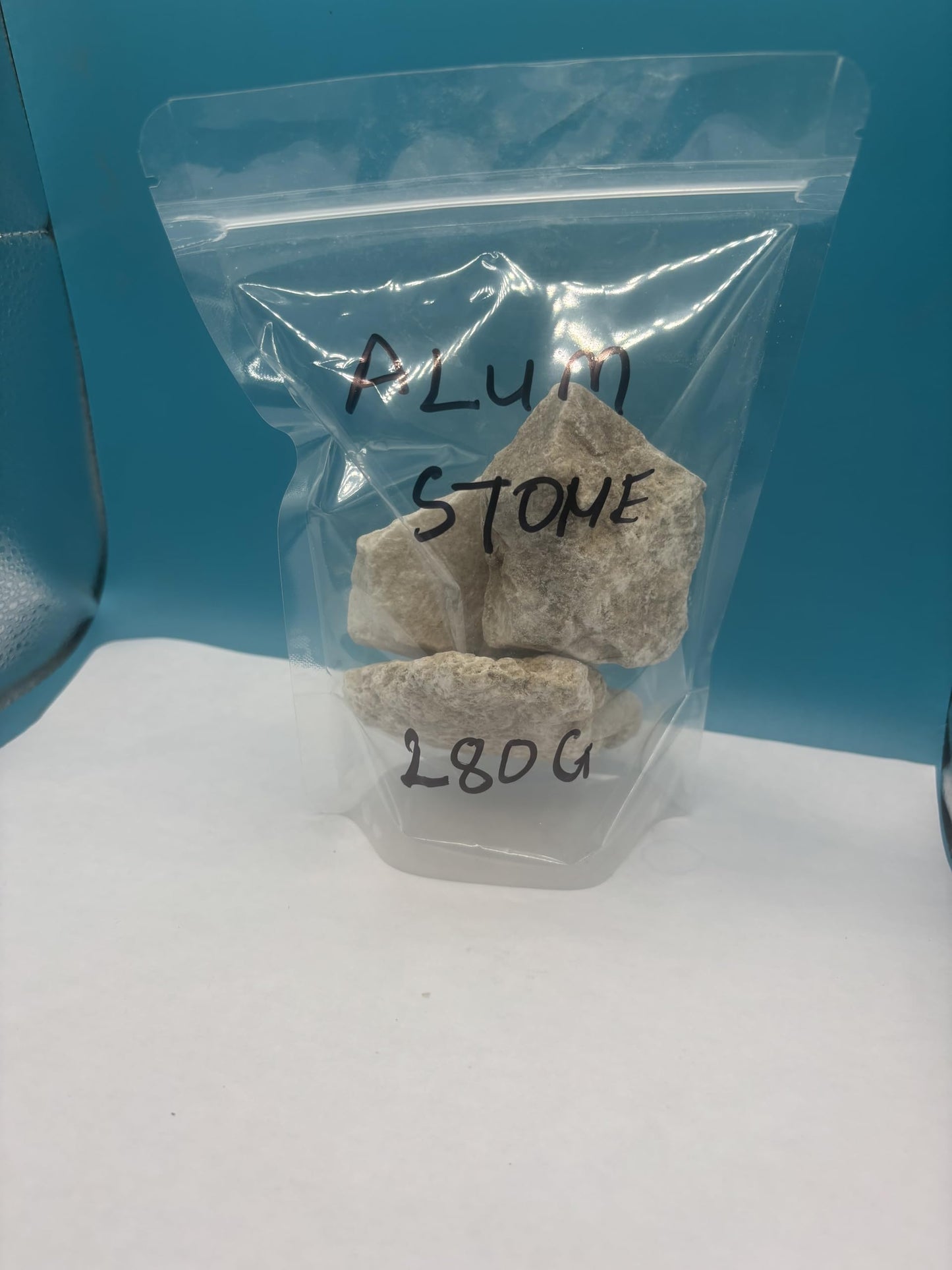 Natural Alum Stone Block, 280 Grams, Raw Mineral Chunks