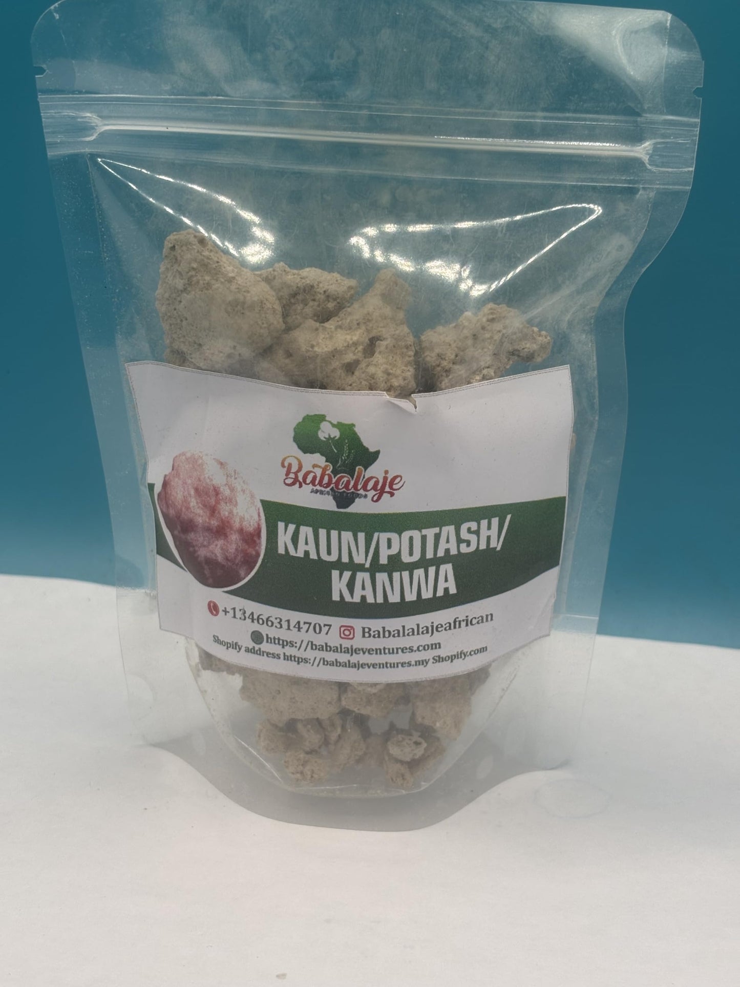 Babalaje African Kaun Potash Kanwa, Traditional Cooking Mineral Salt