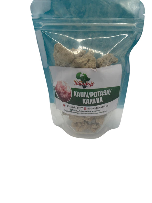 Babalaje African Kaun Potash Kanwa, Traditional Cooking Mineral Salt
