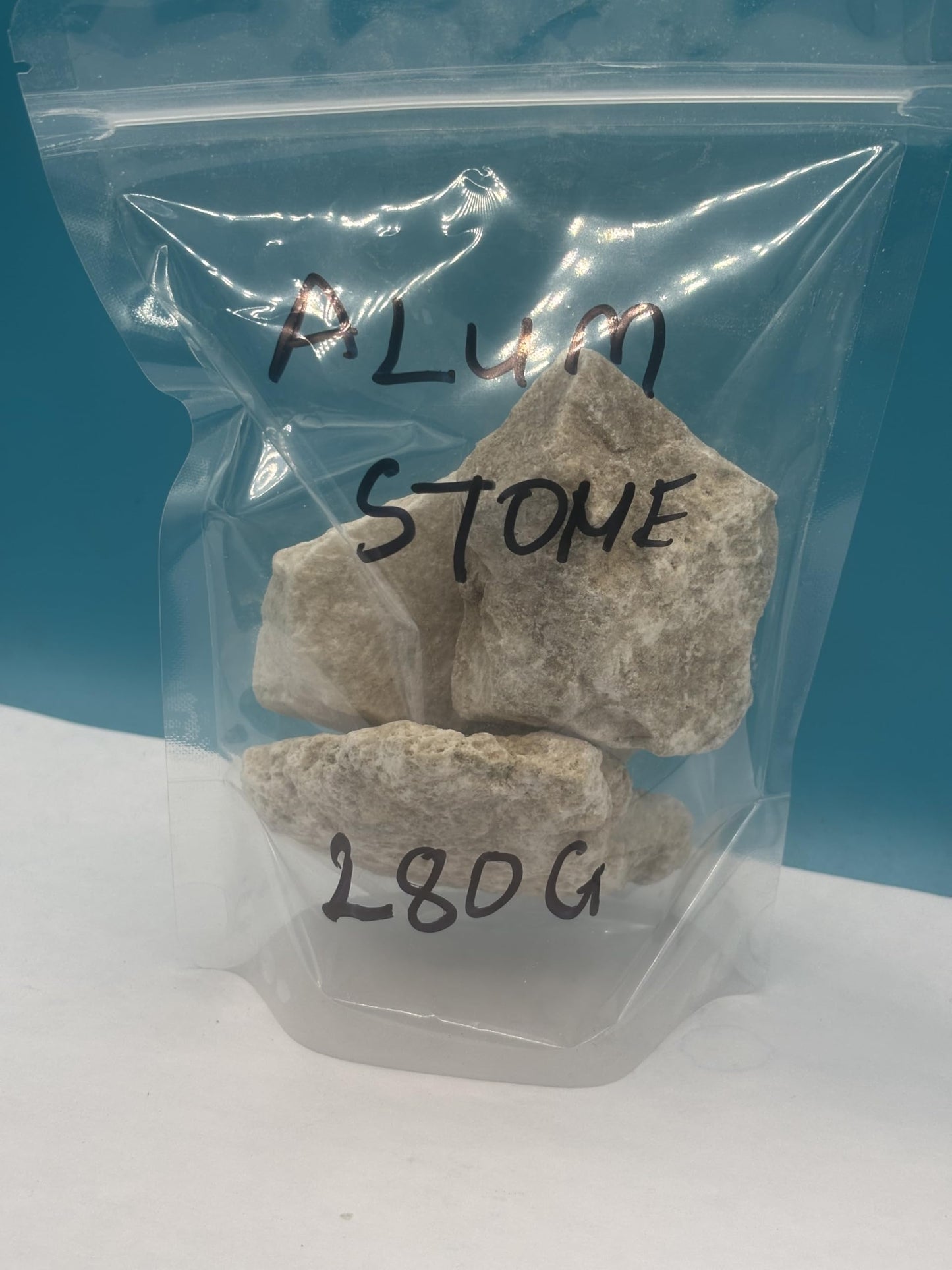 Natural Alum Stone Block, 280 Grams, Raw Mineral Chunks