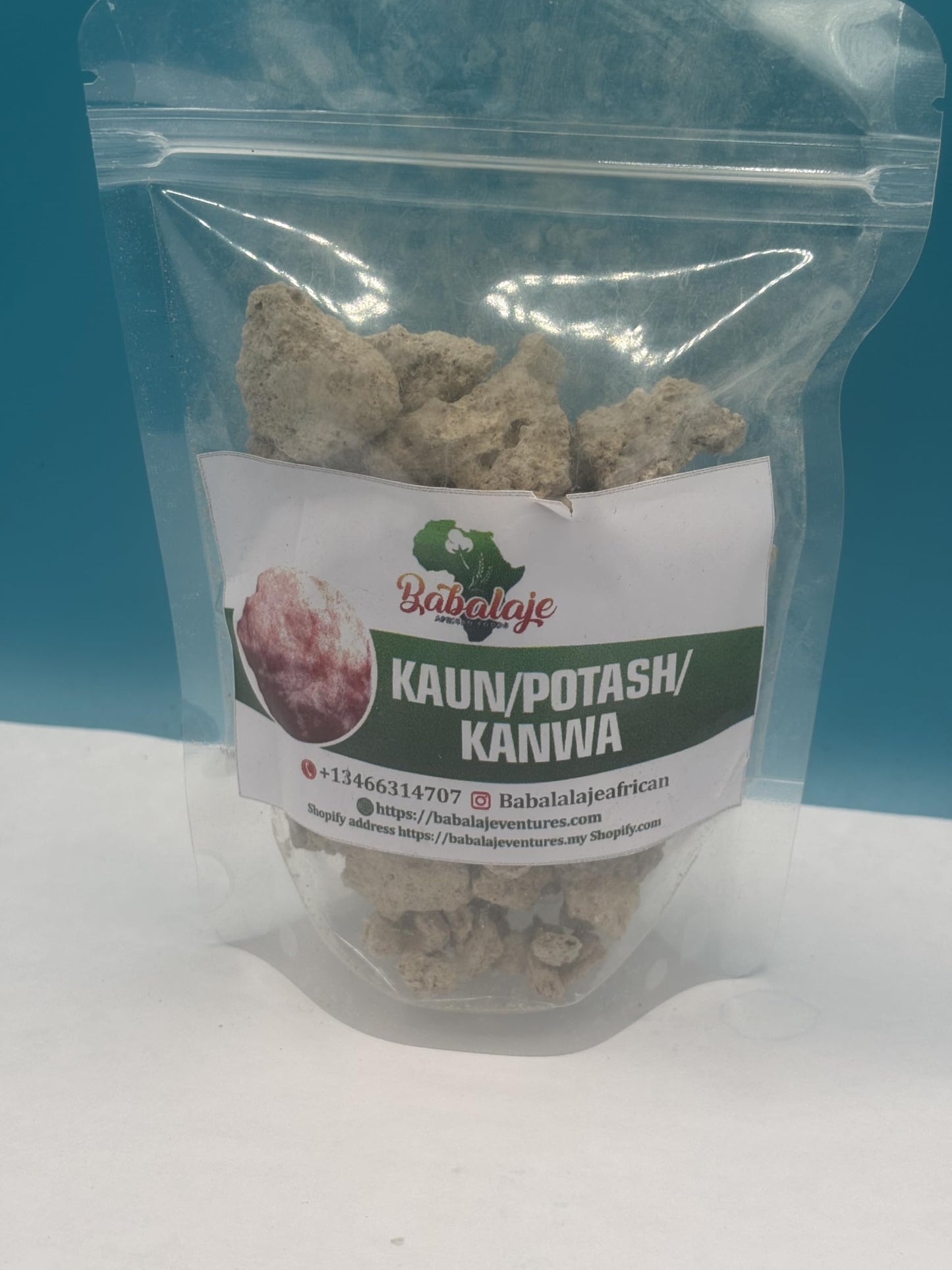 Babalaje African Kaun Potash Kanwa, Traditional Cooking Mineral Salt