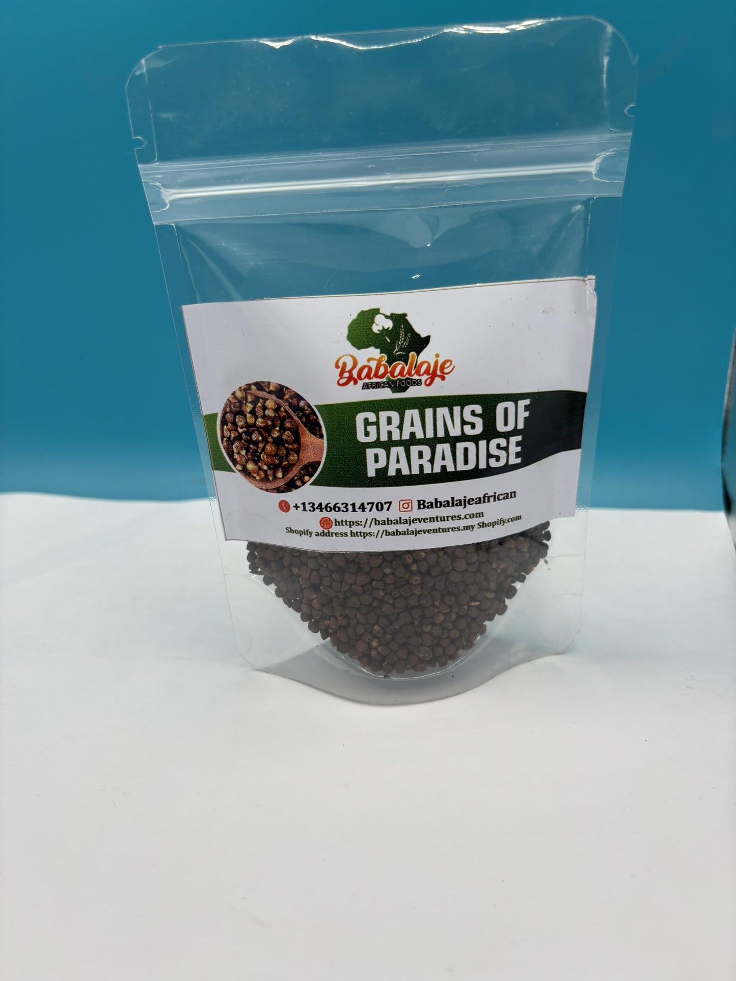 Babalaje Grains of Paradise (Alligator Pepper) | Authentic African Spice | Whole Seeds in Resealable Pouch | Aromatic Seasoning for Stews, Soups, Marinades & Spice Blends | 60 Grams