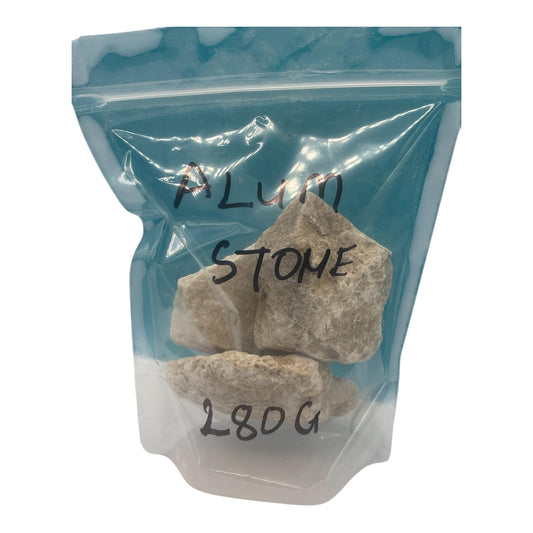 Natural Alum Stone Block, 280 Grams, Raw Mineral Chunks